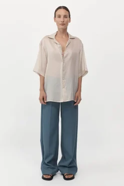Shirts*St. Agni Relaxed Collar Shirt - Birch