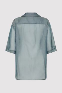 Tops*St. Agni Relaxed Collar Shirt - Slate