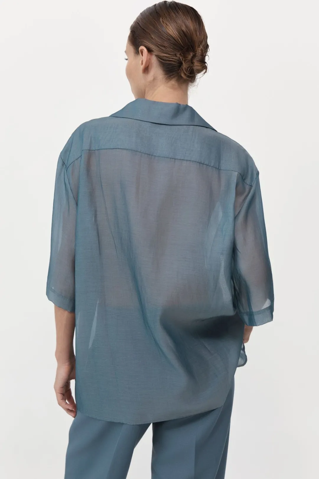 Shirts*St. Agni Relaxed Collar Shirt - Slate