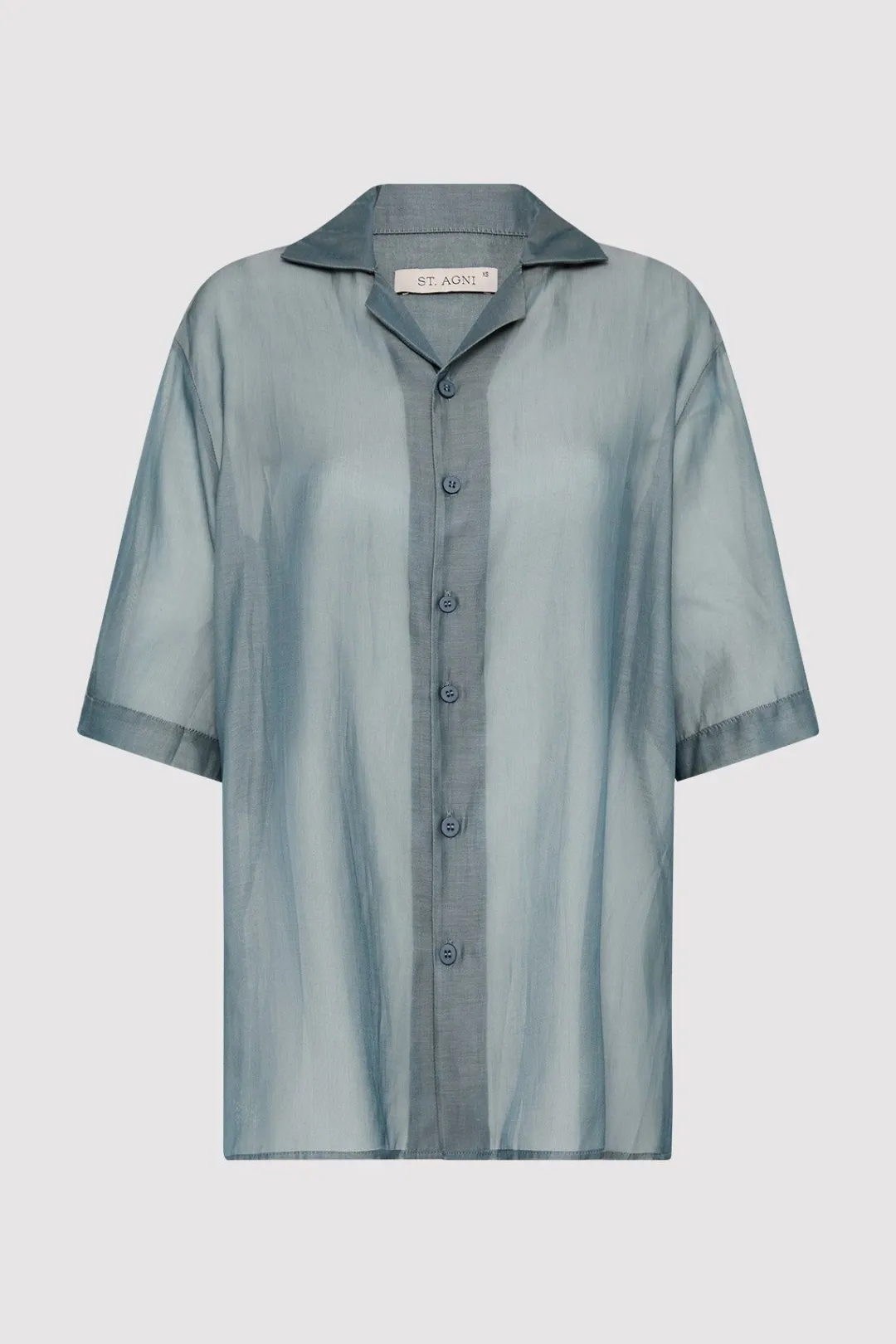 Shirts*St. Agni Relaxed Collar Shirt - Slate