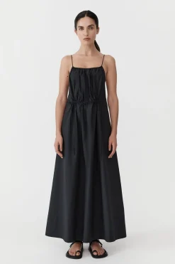 Dresses*St. Agni Relaxed Drawstring Dress - Black