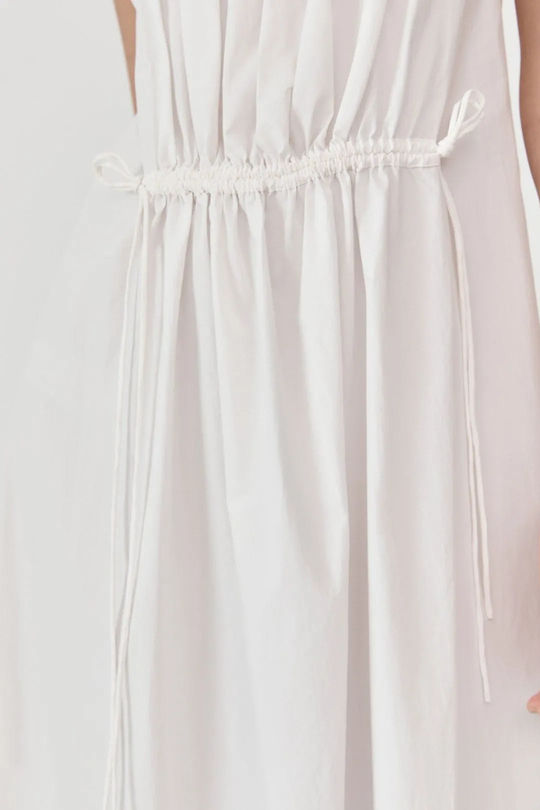 Dresses*St. Agni Relaxed Drawstring Dress - White