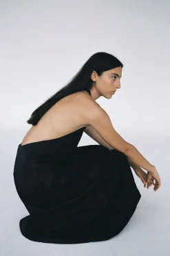 Dresses*St. Agni Ring Detail Halter Dress - Black