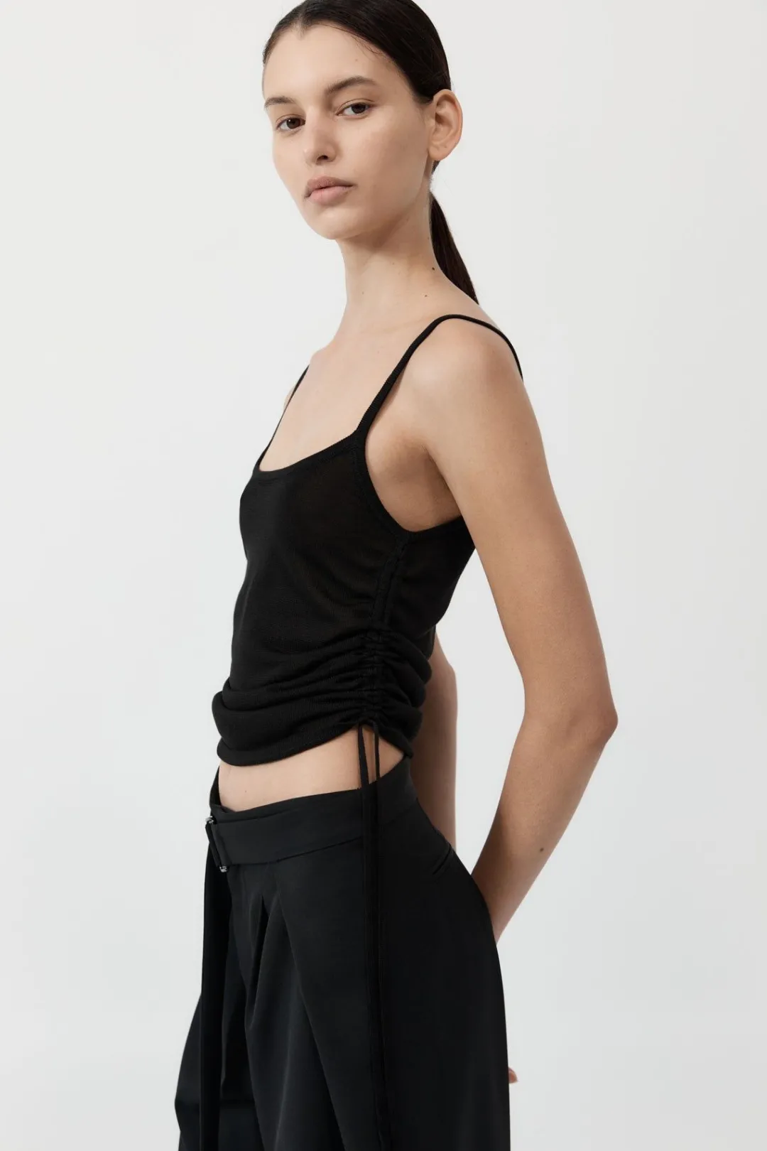 Knitwear*St. Agni Ruched Tank - Black