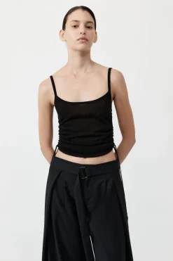 Knitwear*St. Agni Ruched Tank - Black