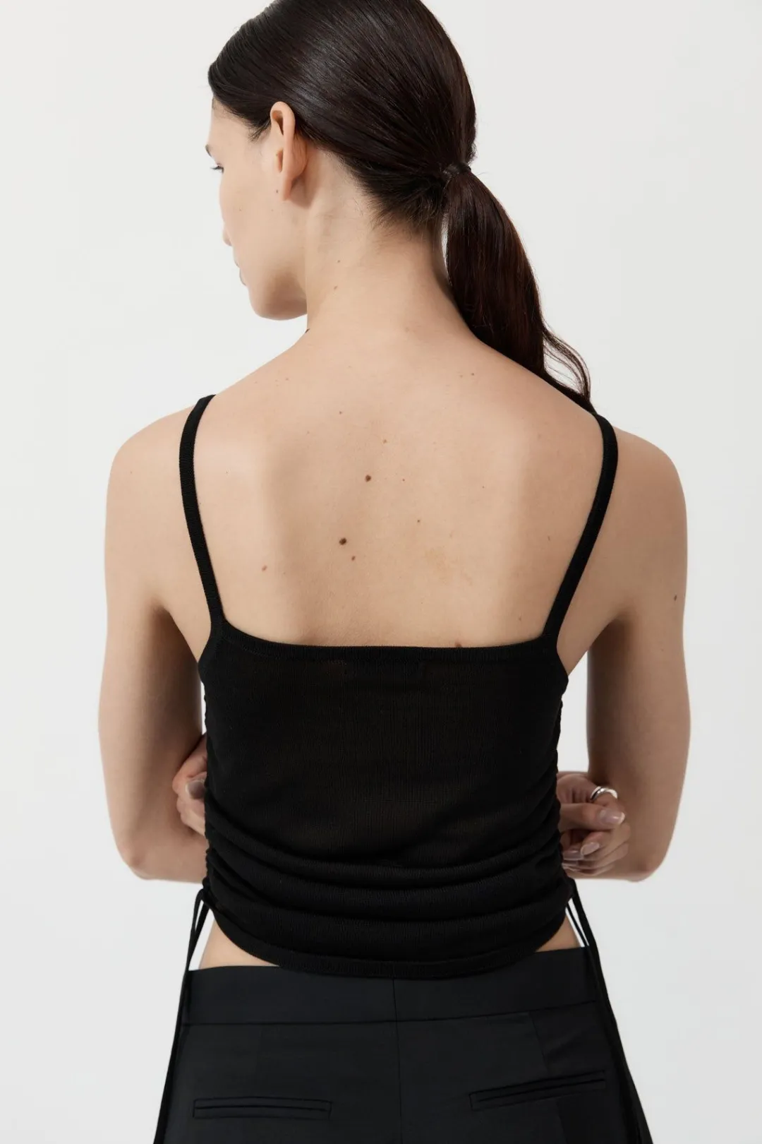 Knitwear*St. Agni Ruched Tank - Black
