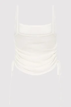 Knitwear*St. Agni Ruched Tank - White