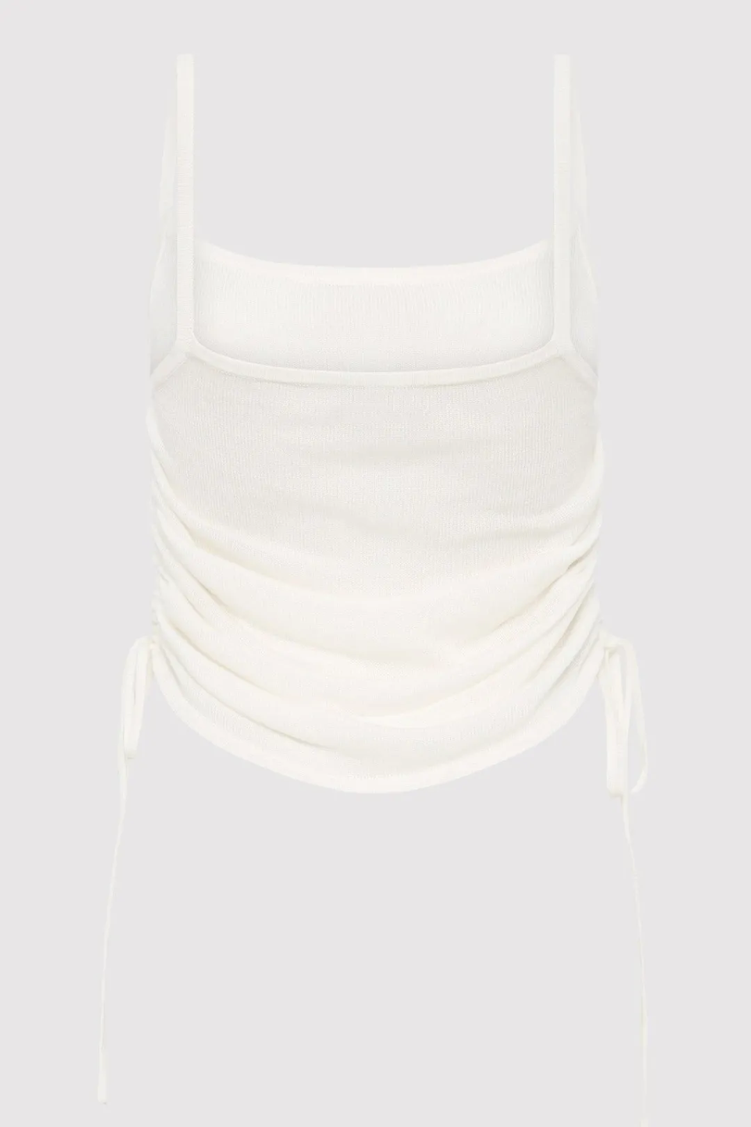 Singlets*St. Agni Ruched Tank - White