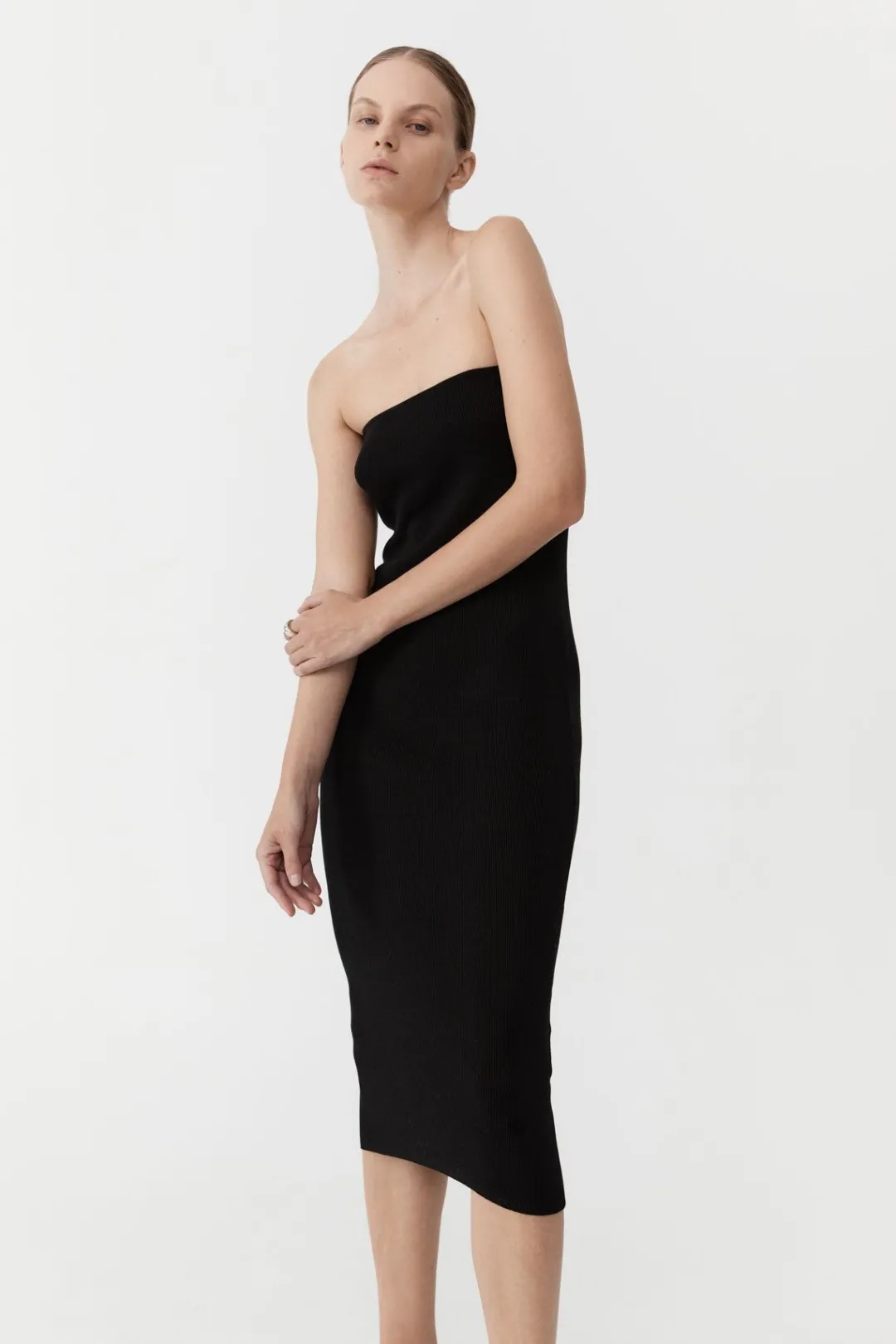 Dresses*St. Agni 90s Strapless Knit Midi Dress - Black