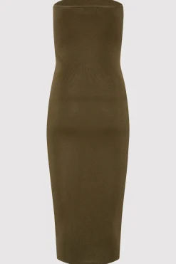 Knitwear*St. Agni 90s Strapless Knit Midi Dress - Kelp