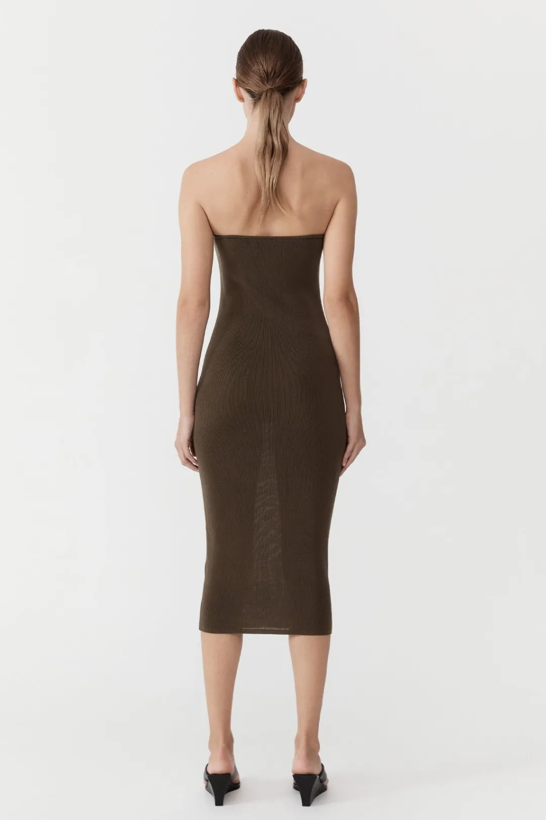 Dresses*St. Agni 90s Strapless Knit Midi Dress - Kelp