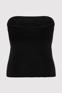 Knitwear*St. Agni 90s Strapless Knit Top - Black