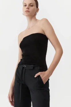 Tops*St. Agni 90s Strapless Knit Top - Black