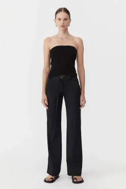 Tops*St. Agni 90s Strapless Knit Top - Black