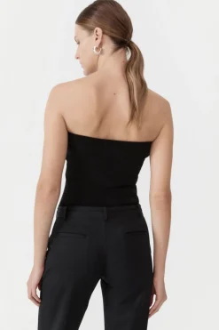 Tops*St. Agni 90s Strapless Knit Top - Black