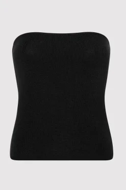 Tops*St. Agni 90s Strapless Knit Top - Black