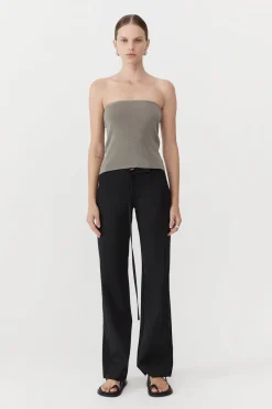 Knitwear*St. Agni 90s Strapless Knit Top - Shadow
