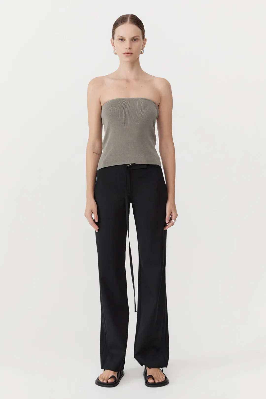Knitwear*St. Agni 90s Strapless Knit Top - Shadow