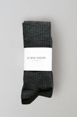 Socks*St. Agni Schoolgirl Socks - Charcoal Melange - By Le Bon