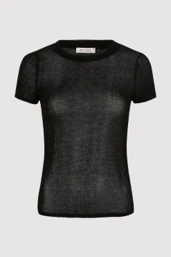 Basics*St. Agni Second Skin Knit Tee - Black