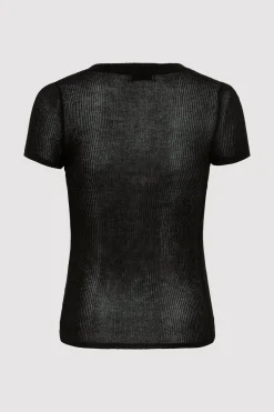 T-Shirts*St. Agni Second Skin Knit Tee - Black