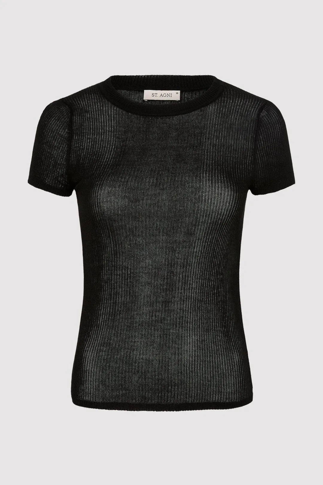Knitwear*St. Agni Second Skin Knit Tee - Black
