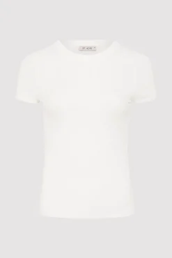 Knitwear*St. Agni Second Skin Knit Tee - White