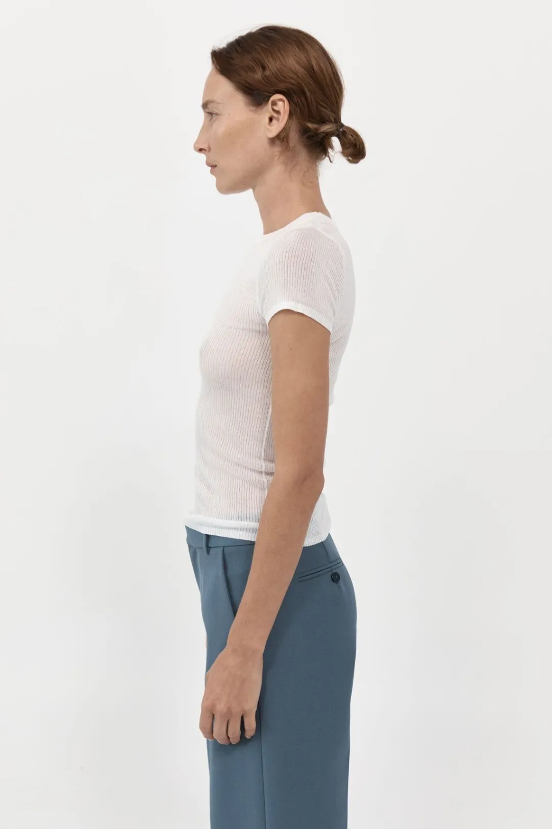 Basics*St. Agni Second Skin Knit Tee - White