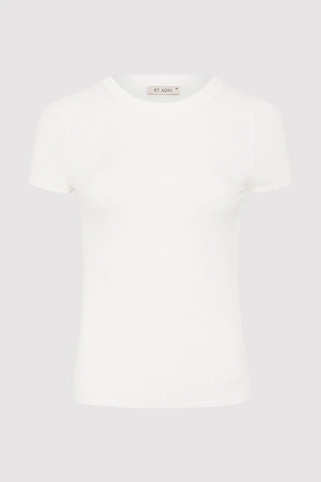 Basics*St. Agni Second Skin Knit Tee - White