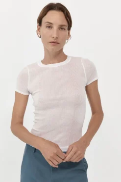 Tops*St. Agni Second Skin Knit Tee - White
