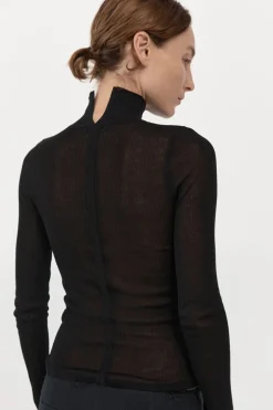 Basics*St. Agni Second Skin Knit Top - Black