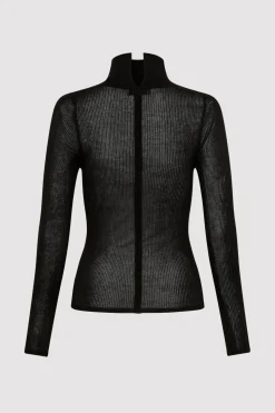 Knitwear*St. Agni Second Skin Knit Top - Black
