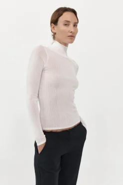 Basics*St. Agni Second Skin Knit Top - White