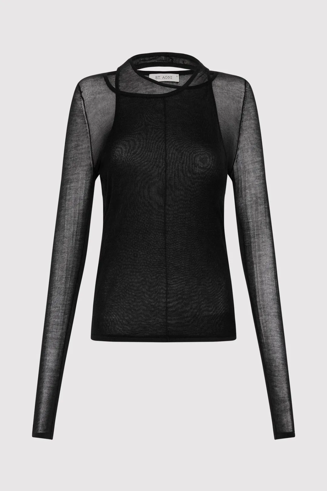 Tops*St. Agni Semi Sheer Loop Top - Black
