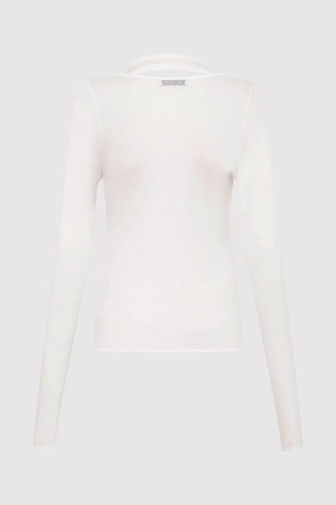 Tops*St. Agni Semi Sheer Loop Top - White