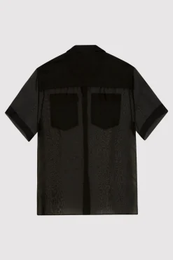 Unisex*St. Agni Sheer Organza Shirt - Black