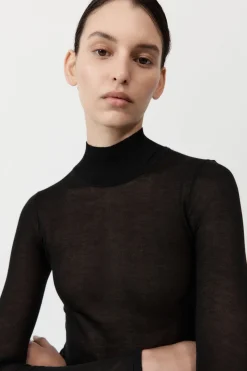 Dresses*St. Agni Sheer Ruched Dress - Black
