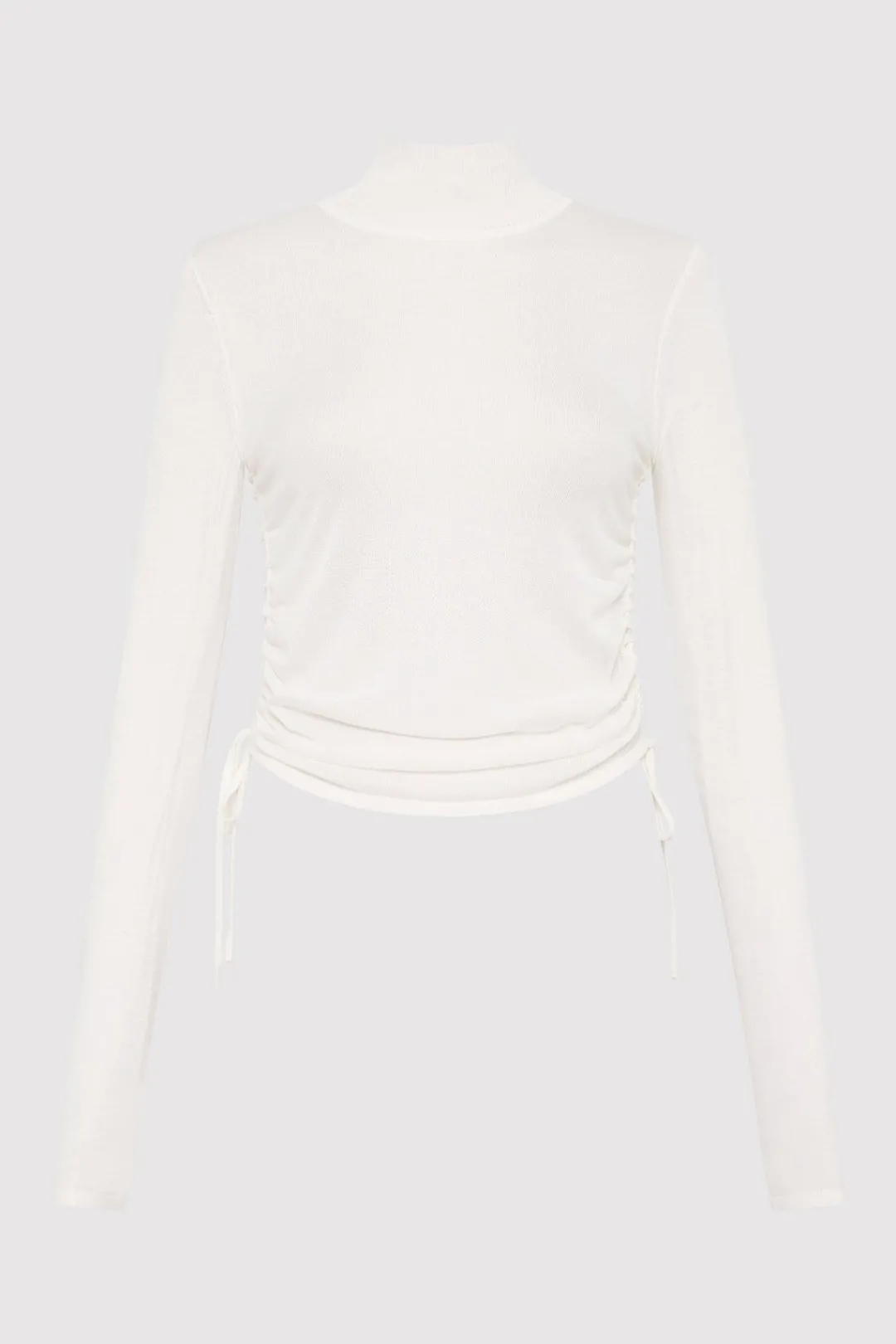 Knitwear*St. Agni Sheer Ruched Top - White