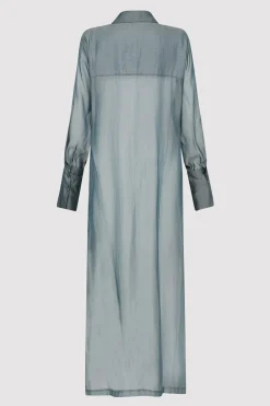 Dresses*St. Agni Sheer Shirt Dress - Slate