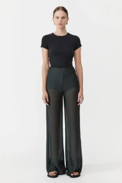 Pants*St. Agni Sheer Silk Gauze Pants - Soot