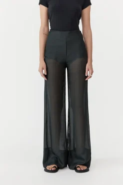 Pants*St. Agni Sheer Silk Gauze Pants - Soot