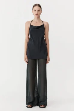 Pants*St. Agni Sheer Silk Gauze Pants - Soot