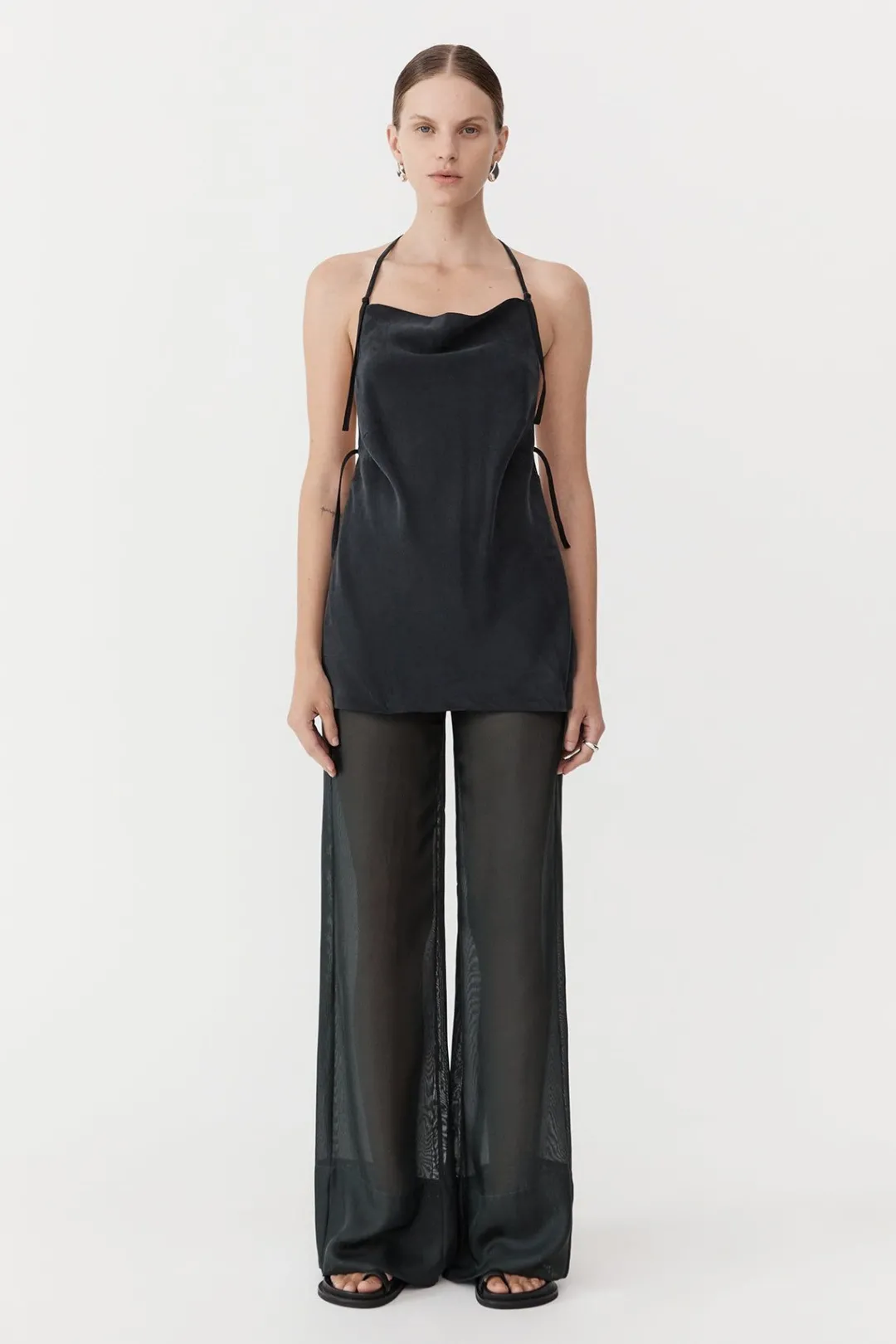 Pants*St. Agni Sheer Silk Gauze Pants - Soot