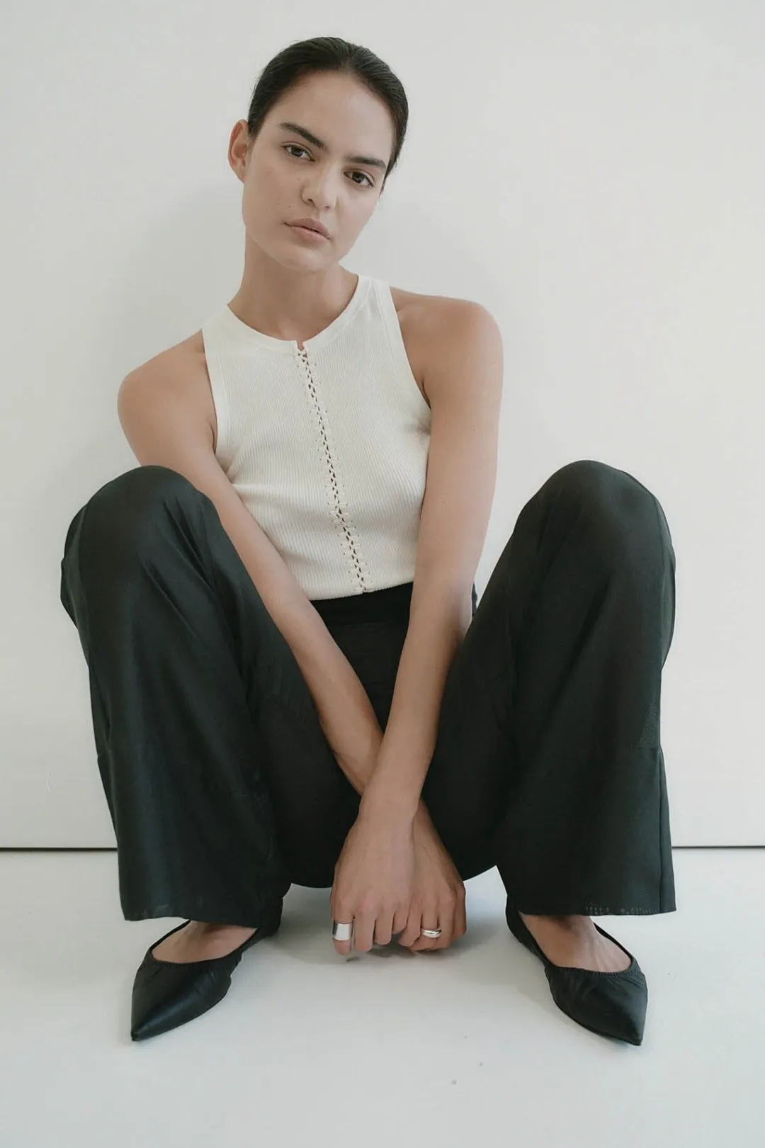 Pants*St. Agni Sheer Silk Gauze Pants - Soot