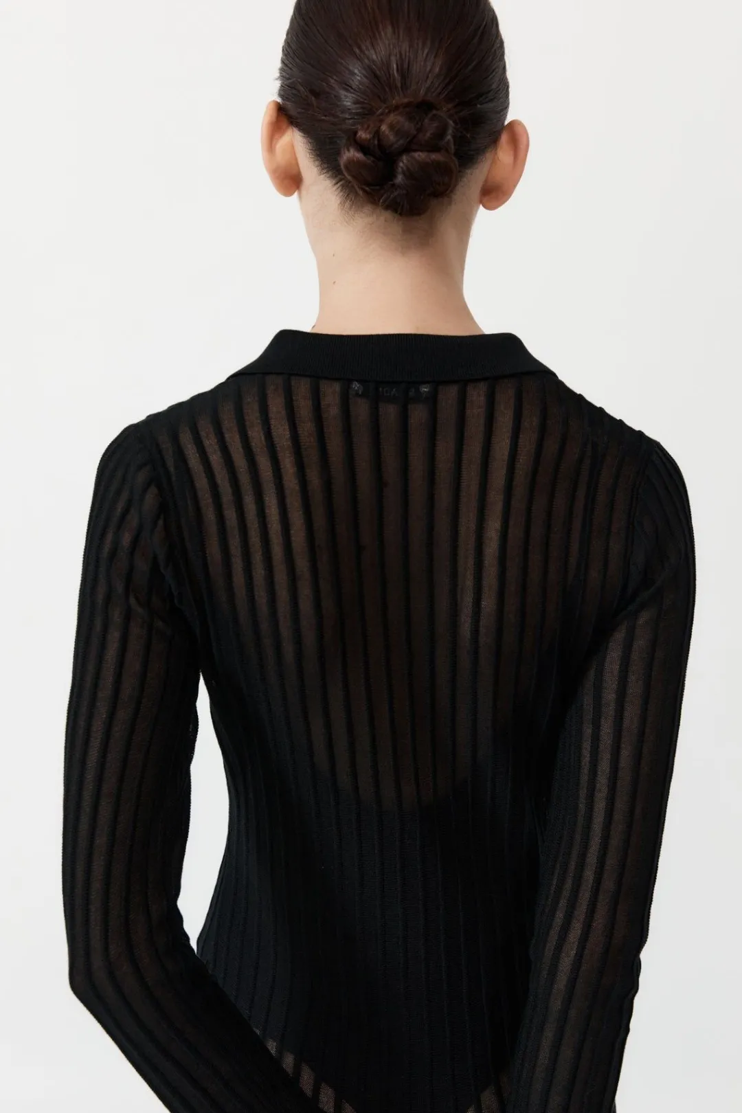 Dresses*St. Agni Sheer Stripe Dress - Black