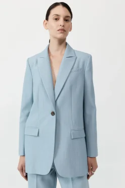 Tailoring*St. Agni Single Button Tailored Blazer - Stone Blue