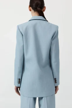 Tailoring*St. Agni Single Button Tailored Blazer - Stone Blue