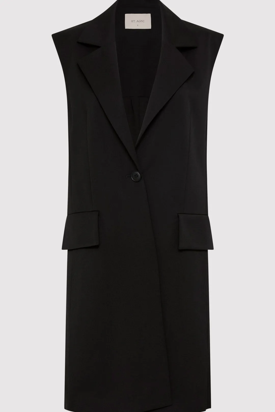 Jackets*St. Agni Sleeveless Tailored Blazer - Black