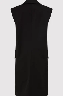 Unisex*St. Agni Sleeveless Tailored Blazer - Black