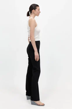 Pants*St. Agni Slim Panelled Trousers - Black